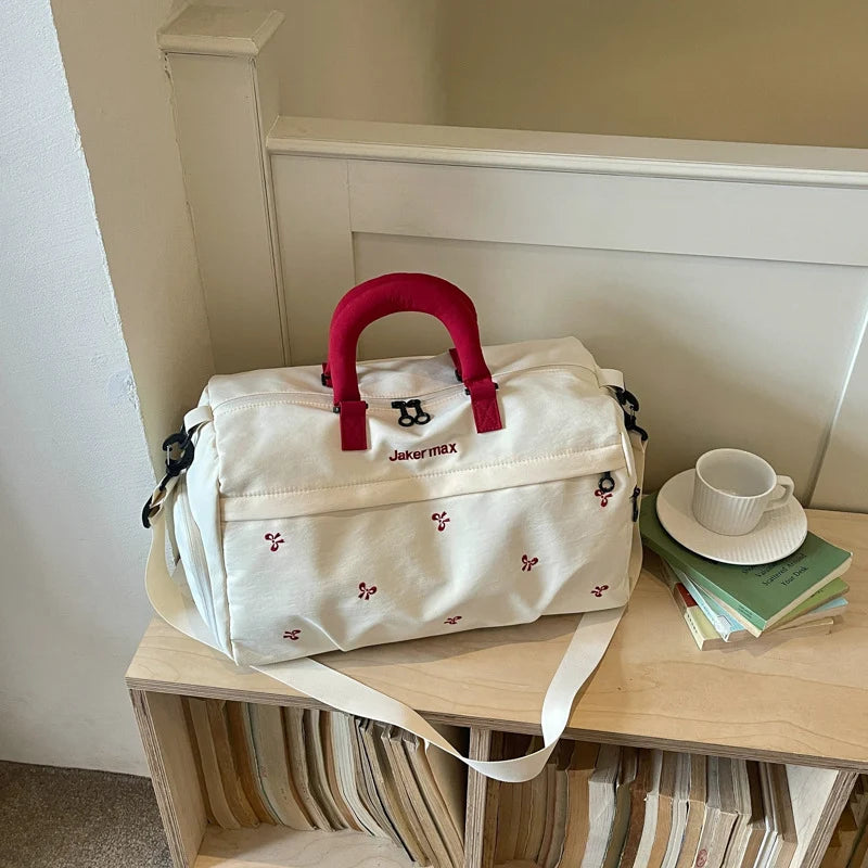 Travel Duffel Bag Weather-Resistant Padded Handles & Adjustable Strap
