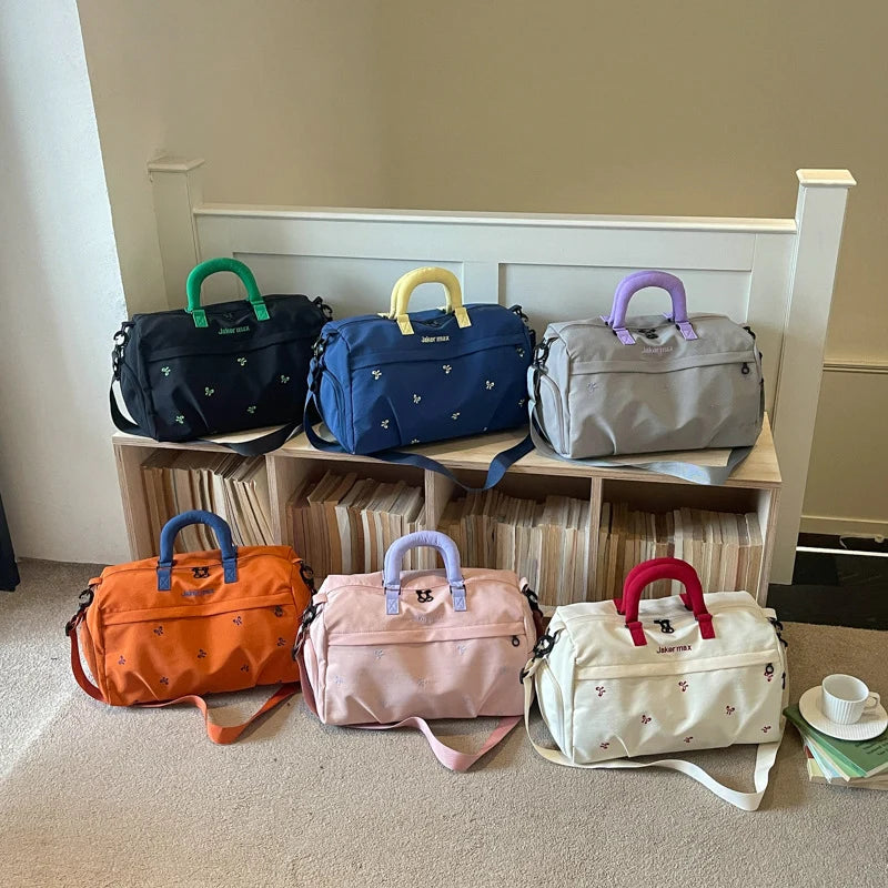 Travel Duffel Bag Weather-Resistant Padded Handles & Adjustable Strap