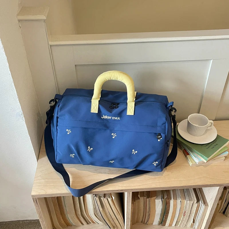 Travel Duffel Bag Weather-Resistant Padded Handles & Adjustable Strap