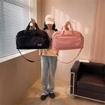 Travel Duffle Bag Foldable Water-Resistant Multiple Pockets