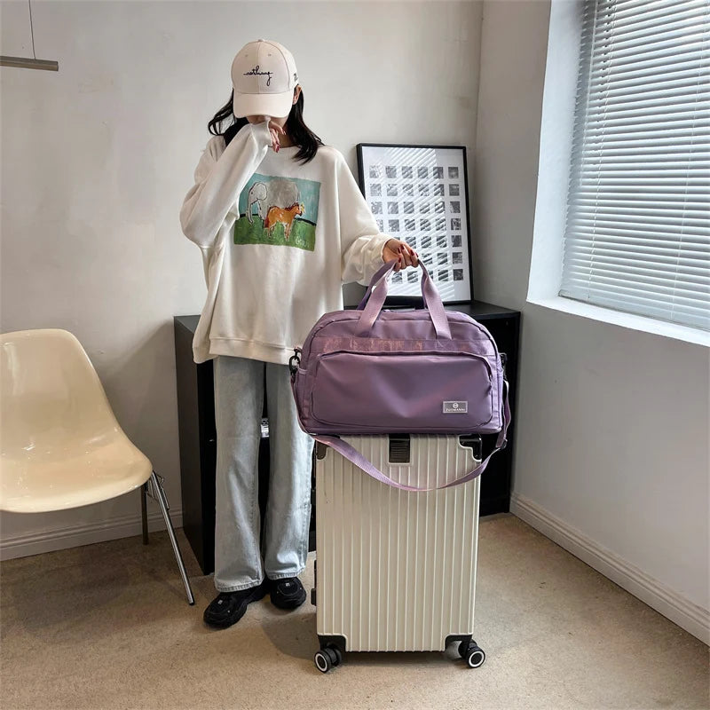 Travel Duffle Bag Foldable Water-Resistant Multiple Pockets