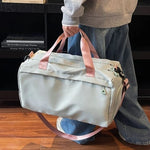 Travel Duffle Bag Spacious Water-Resistant Fabric Organized Pockets