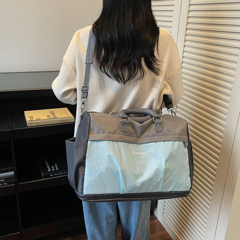 Travel Duffle Bag Water-Resistant Multi-Compartment Adjustable Shoulder Strap