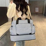 Travel Duffle Bag Water-Resistant Multi-Compartment Adjustable Strap & Dual Handles