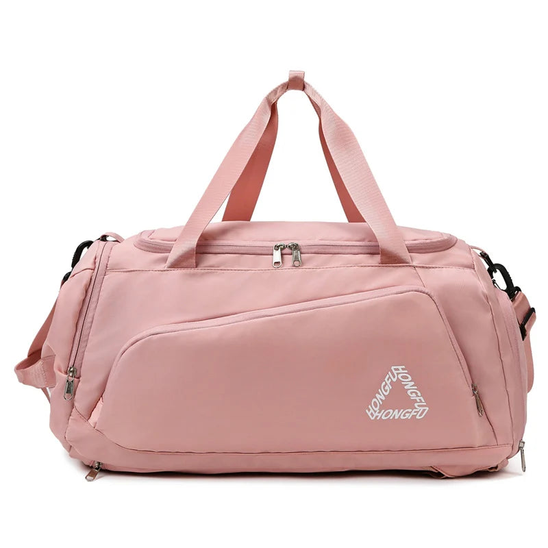 Travel Duffle Bag Water-Resistant Multi-Pocket Detachable Shoulder Strap