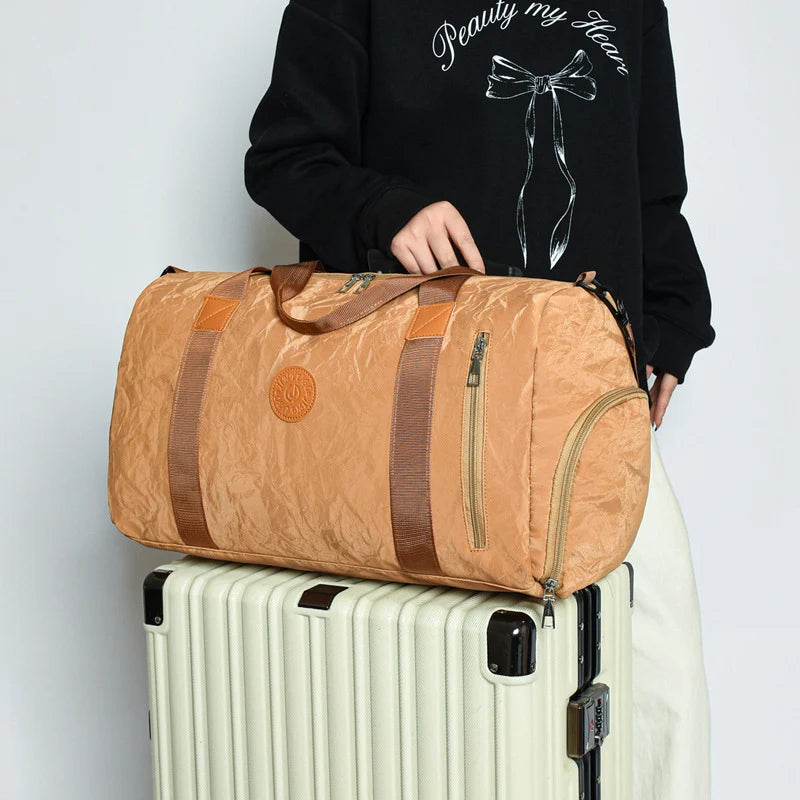 Travel Duffle Bag Water-Resistant Multiple Zippered Pockets