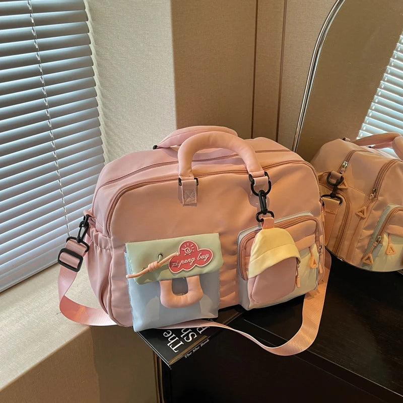Travel Handbag Multiple Compartments Padded Handles & Adjustable Strap