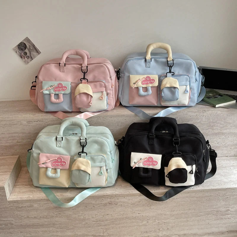 Travel Handbag Multiple Compartments Padded Handles & Adjustable Strap