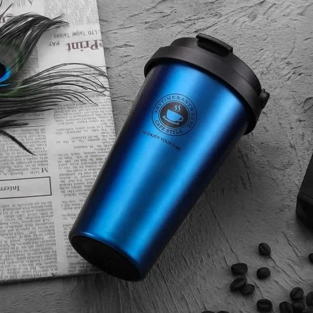 Travel Mug Stainless Steel Double-Wall Insulated Leakproof Sliding Lid