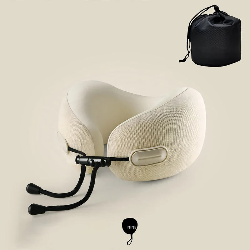 Travel Neck Pillow U-Shaped Memory Foam Compact & Lightweight