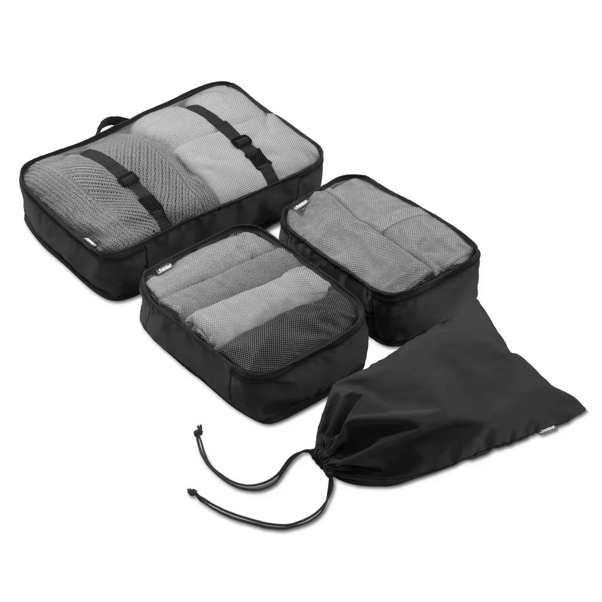 Travel Organiser Set 8-Piece Mesh & Zippered Space-Saving