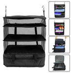Travel Organizer Hanging 3 Compartments Foldable Water-Repellent