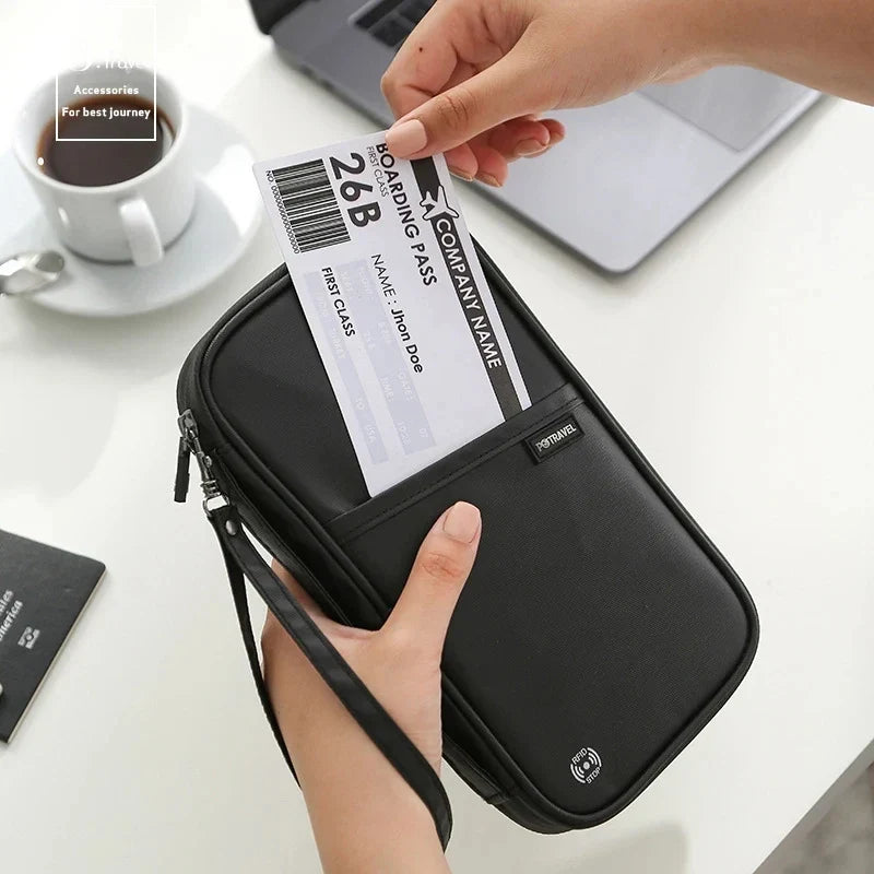 Travel Passport Organizer RFID-Blocking Multiple Slots