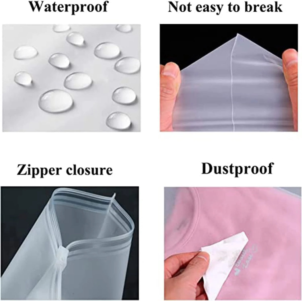 Travel Storage Bags 20-Pack Translucent Zip & Ventilated