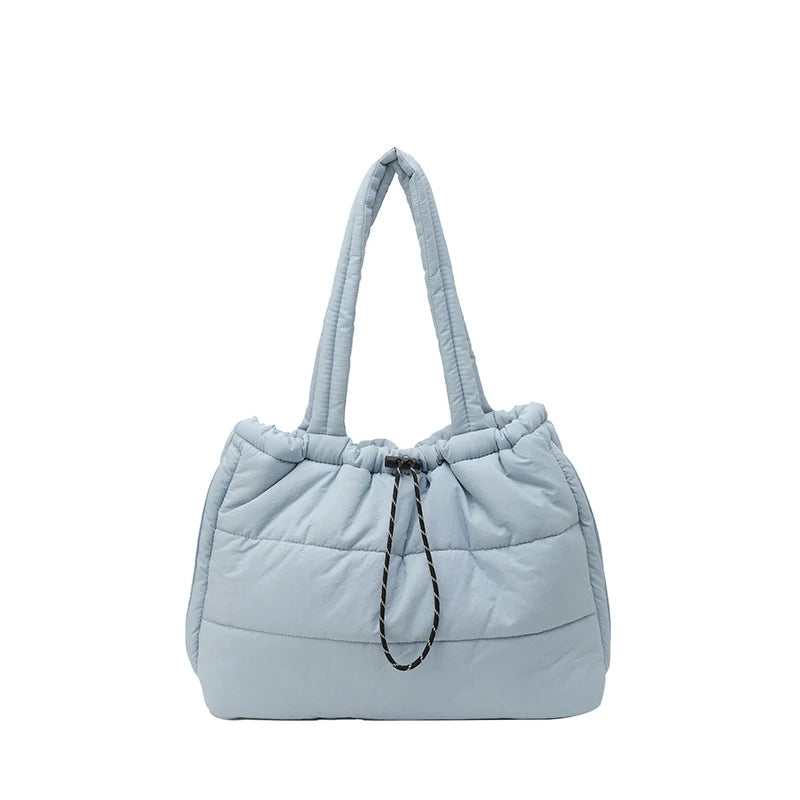 Travel Tote Bag Padded Quilted Drawstring Closure