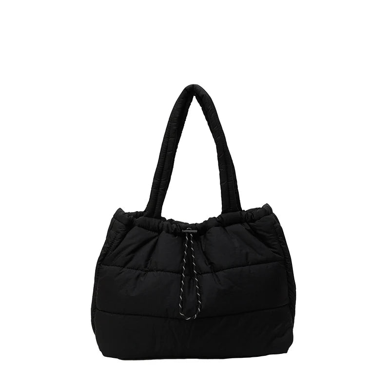 Travel Tote Bag Padded Quilted Drawstring Closure