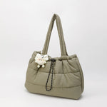 Travel Tote Bag Padded Quilted Drawstring Closure