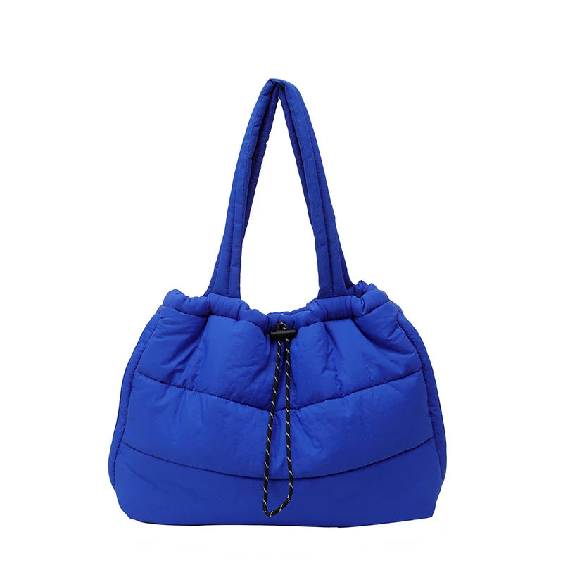 Travel Tote Bag Padded Quilted Drawstring Closure