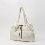 Travel Tote Bag Padded Quilted Drawstring Closure