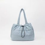 Travel Tote Bag Padded Quilted Drawstring Closure