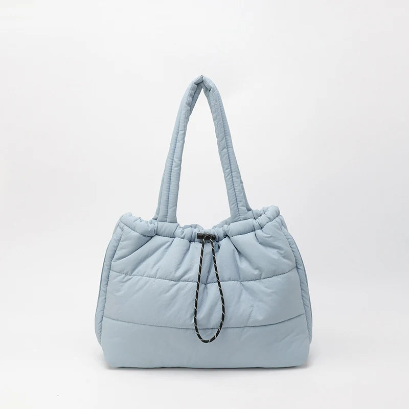 Travel Tote Bag Padded Quilted Drawstring Closure