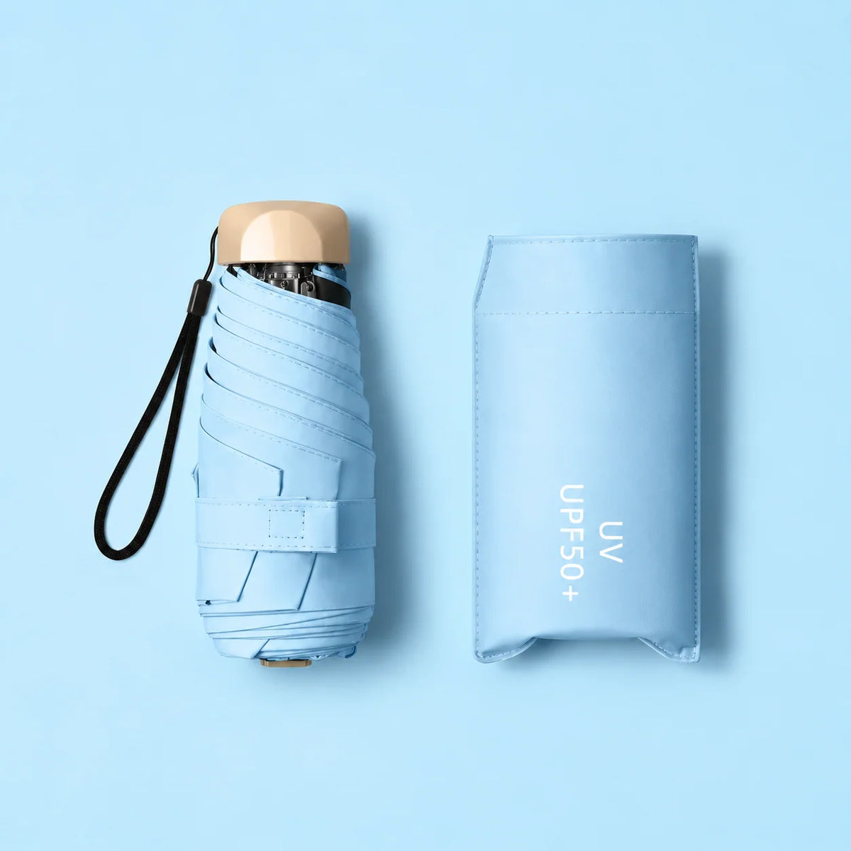 Travel Umbrella Compact UV-Blocking Water-Repellent Canopy
