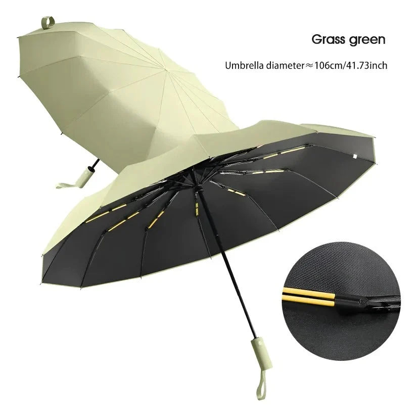 Travel Umbrella Compact Wind-Resistant Frame & UV-Blocking Canopy