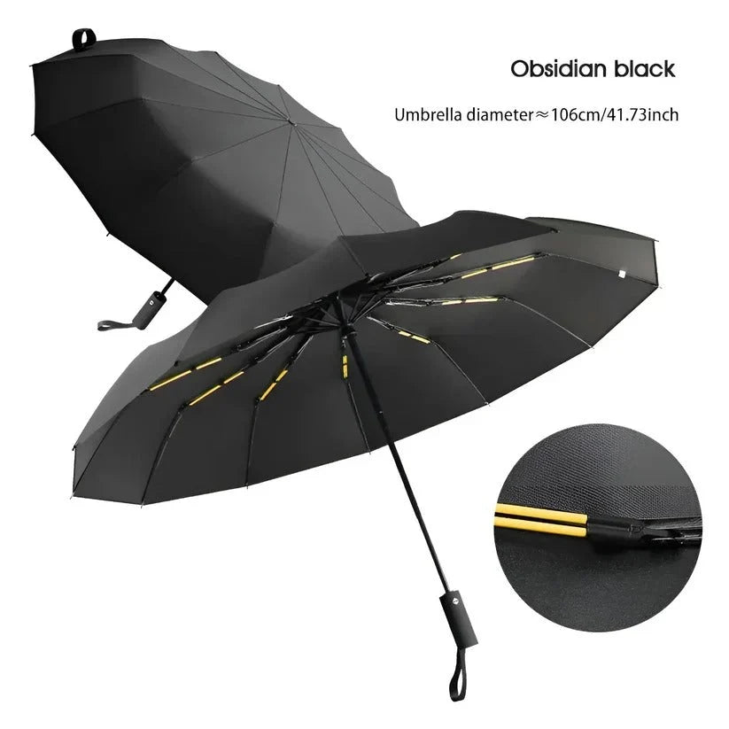 Travel Umbrella Compact Wind-Resistant Frame & UV-Blocking Canopy
