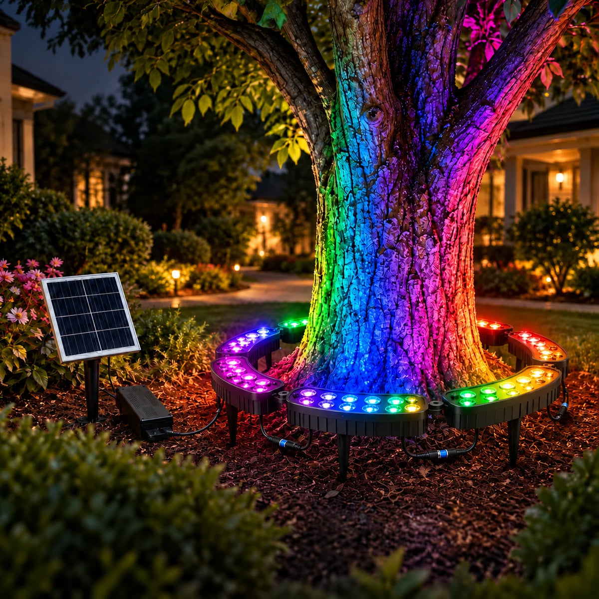 Tree Ring Landscape Light Seven-Color RGB Modular 360°