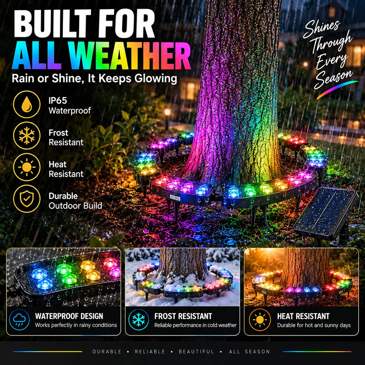 Tree Ring Landscape Light Seven-Color RGB Modular 360°