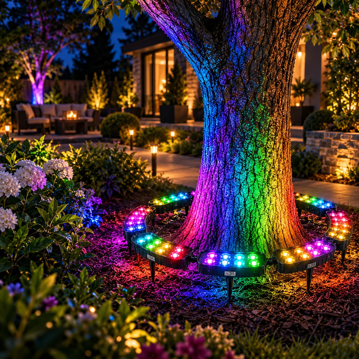 Tree Ring Landscape Light Seven-Color RGB Modular 360°