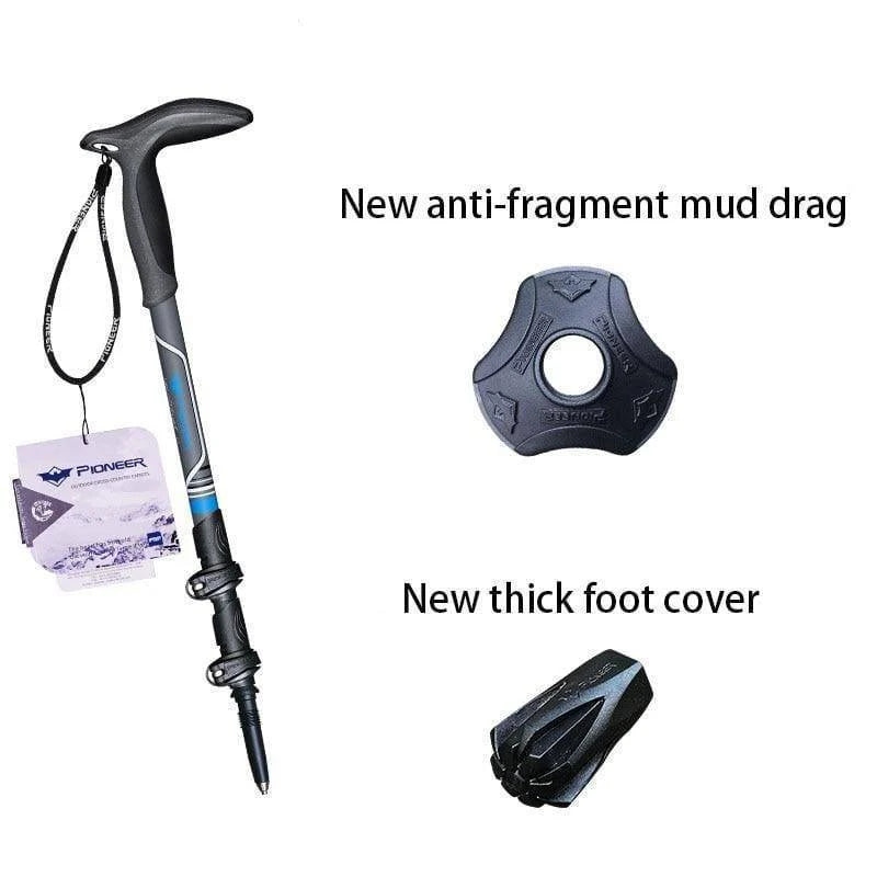 Trekking Poles Carbon Fiber Adjustable Length & External Lock