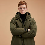 Trench Coat Waterproof Hooded Below-The-Knee Length