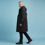 Trench Coat Waterproof Hooded Below-The-Knee Length