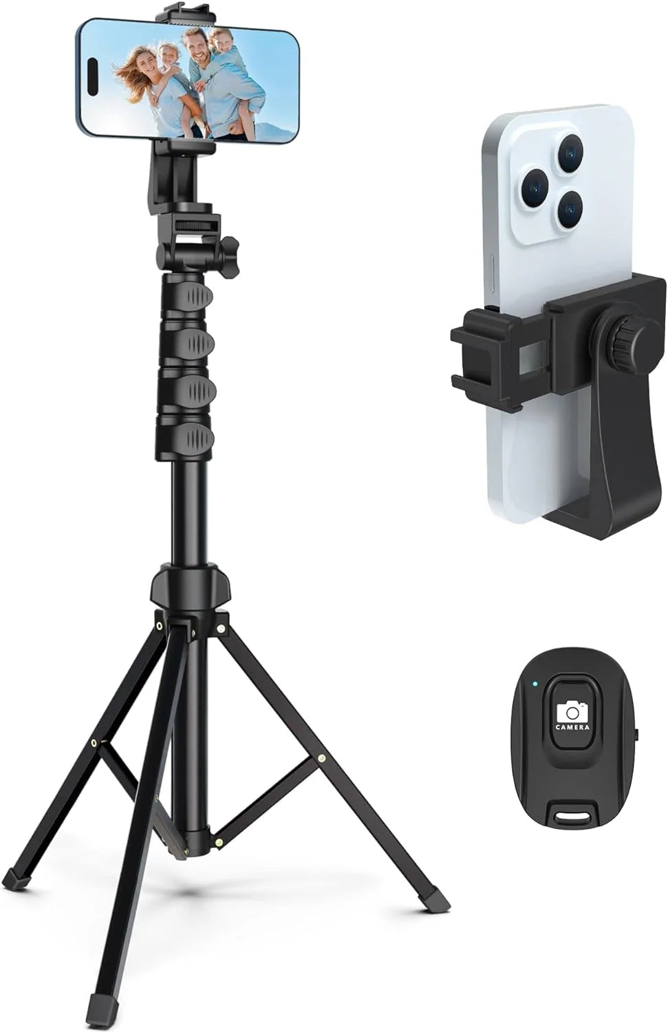 Tripod Extendable to 64 Inches Bluetooth Remote