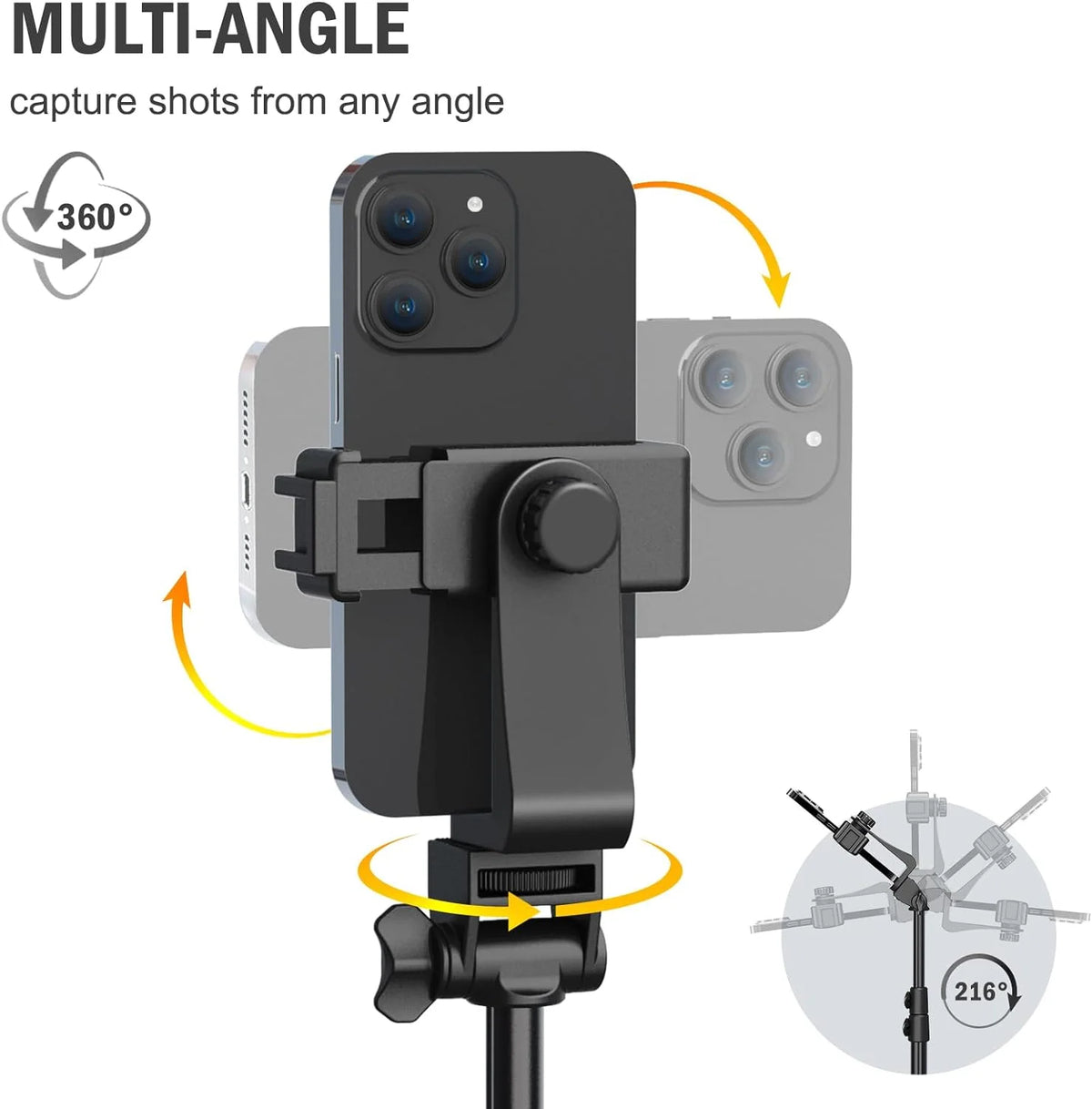 Tripod Extendable to 64 Inches Bluetooth Remote