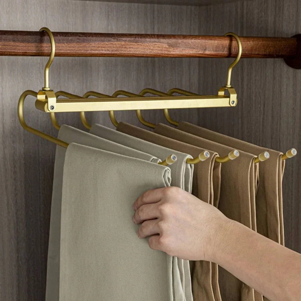 Trouser Hanger Foldable 360° Rotating Holds 6 Pairs