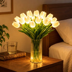 Tulip Bouquet LED Warm Glow 15 Flowers Flexible Stems