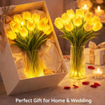 Tulip Bouquet LED Warm Glow 15 Flowers Flexible Stems