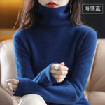Turtleneck Sweater 100% Cashmere Lightweight Fitted Silhouette