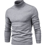Turtleneck Sweater Men's Slim Fit Ribbed Collar & Cuffs