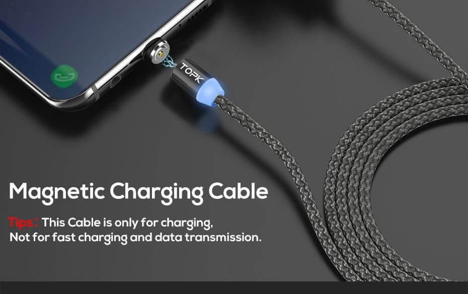 USB Charging Cable Magnetic Fast-Charging Tangle-Free