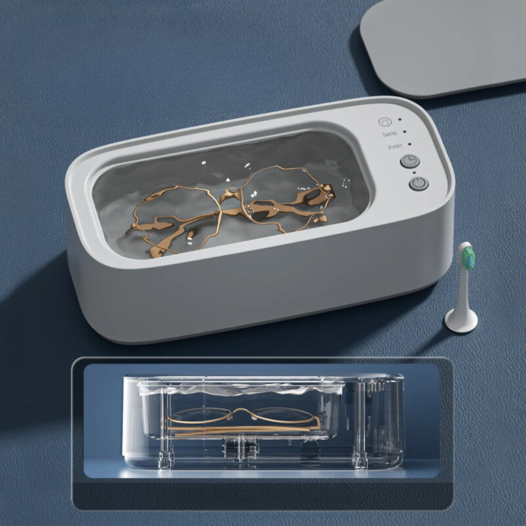 Ultrasonic Cleaner Jewelry & Glasses Chemical-Free Automatic Shut-Off