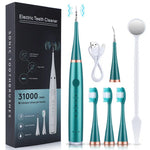 Ultrasonic Tooth Cleaner Waterproof 3 Interchangeable Heads