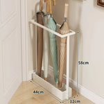 Umbrella Holder Vertical Metal Grid Removable Drip Tray Space-Saving