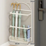 Umbrella Holder Vertical Metal Grid Removable Drip Tray Space-Saving