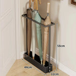 Umbrella Holder Vertical Metal Grid Removable Drip Tray Space-Saving