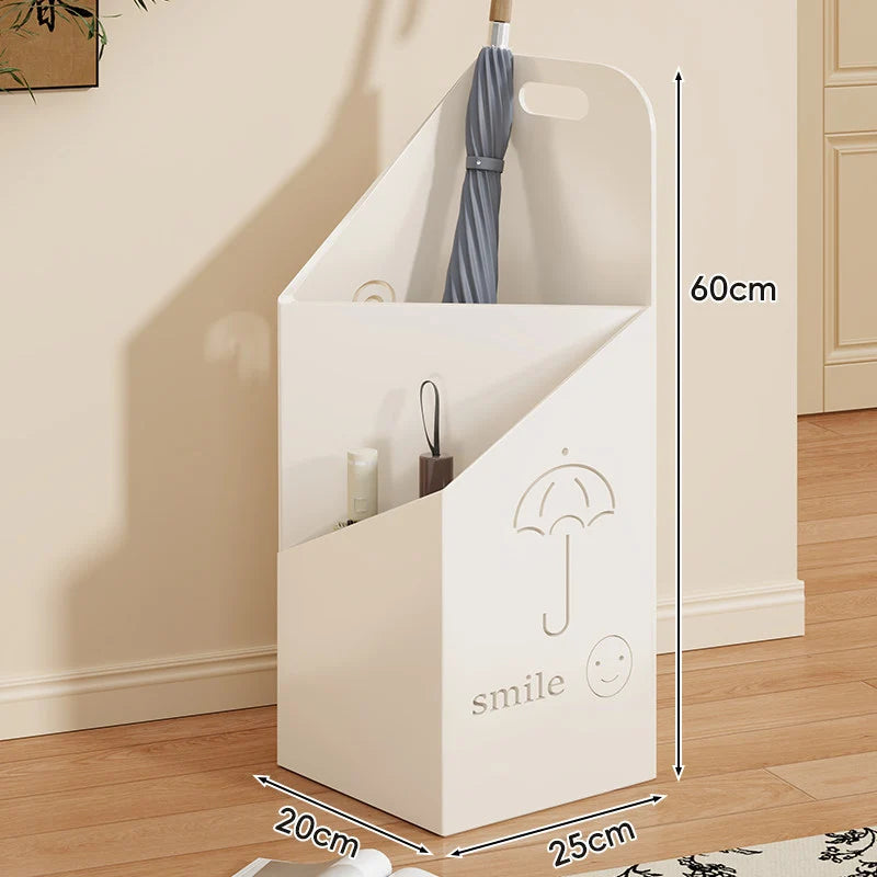 Umbrella Stand Dual Compartments Slim Space-Saving Design