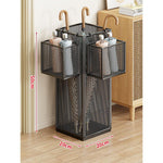 Umbrella Stand Powder-Coated Metal Mesh Ventilated Compact Organizer