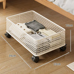 Under-Bed Storage Basket Low-Profile Metal Mesh Stackable